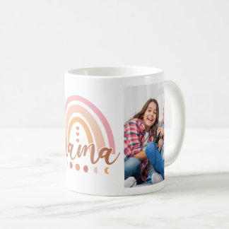 Boho Rainbow Moon Phases Mama 2 Fotos Kaffeetasse