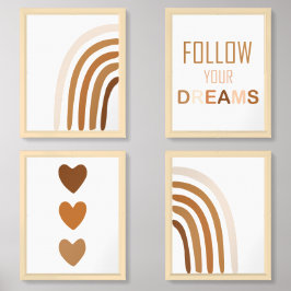 Boho Rainbow Motivierend Zitate im Klassenzimmer-D Bilderwand Sets