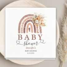 Boho Rainbow | Neutrale Babydusche Napkin