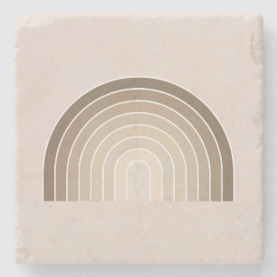 Boho Rainbow Olive Earth Tones Steinuntersetzer