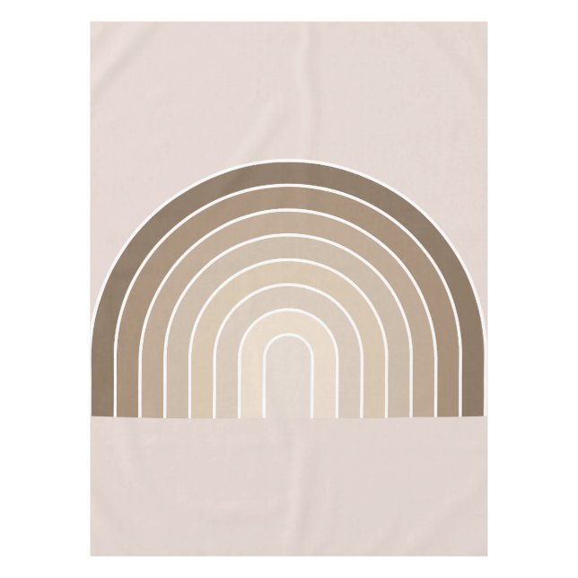 Boho Rainbow Olive Earth Tones Tischdecke (Vorderseite)