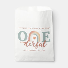 Boho Rainbow Onederful Birthday Favor Bag - 1st Bi Geschenktütchen