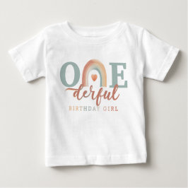 Boho Rainbow Onederful Birthday Girl T - Shirt - 1