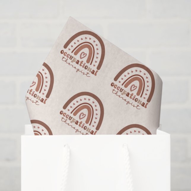 Boho Rainbow OT Arbeitstherapeut Seidenpapier (Geschenktüte)