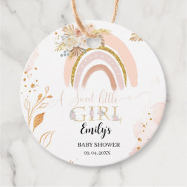 Boho Rainbow Pampas Grass Danke, Baby Shower Geschenkanhänger