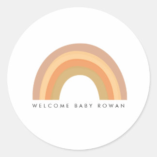 Boho Rainbow Party oder Babydusche Gefälligkeitsau Runder Aufkleber