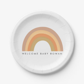 Boho Rainbow Party oder Babyduschplatte Pappteller