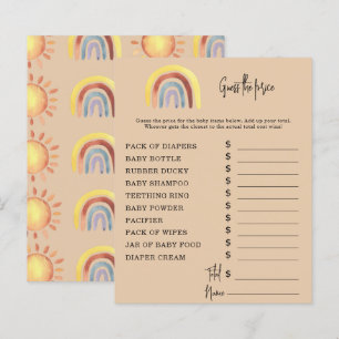 Boho Rainbow Party   Price Guess Game