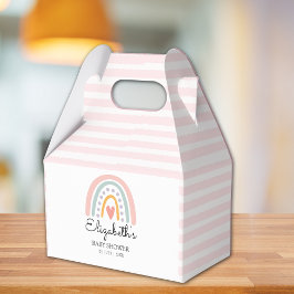Boho Rainbow | Pastel Baby Shower Girl Geschenkschachtel