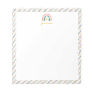 Boho Rainbow Pastels Notizblock