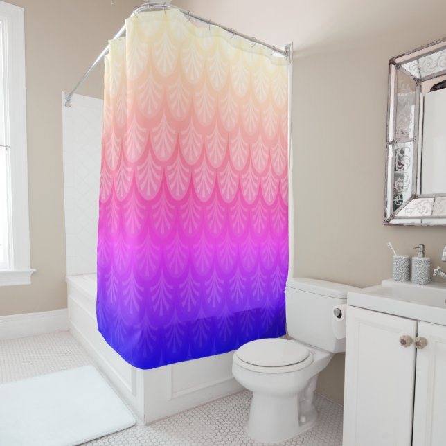 Boho Rainbow Pattern Duschvorhang (Beispiel)