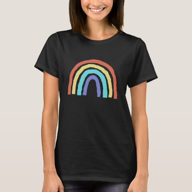 Boho Rainbow Pride LBGTQIA Pocket T-Shirt (Vorderseite)