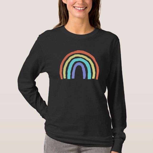 Boho Rainbow Pride Lbgtqia T-Shirt (Vorderseite)