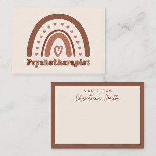 Boho Rainbow Psychotherapeut Mitteilungskarte