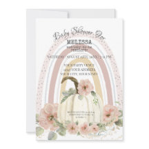 Boho Rainbow Pumpkin Pink Floral Gold Sparkle Girl