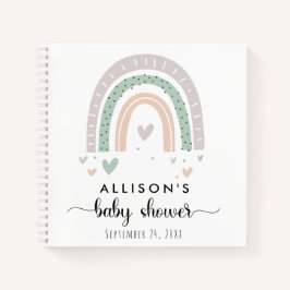 Boho Rainbow Sage Baby Shooting Guest Book Notizbuch