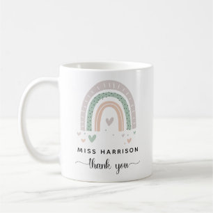 Boho Rainbow Sage Teacher Danke Kaffeetasse