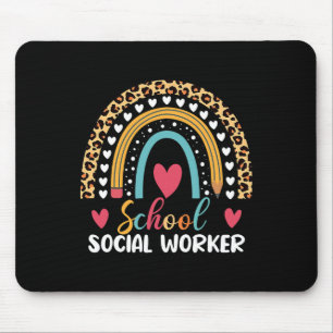 Boho Rainbow School Sozialarbeiter Mousepad
