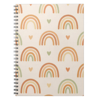 Boho Rainbow Spiral Notebook Notizblock