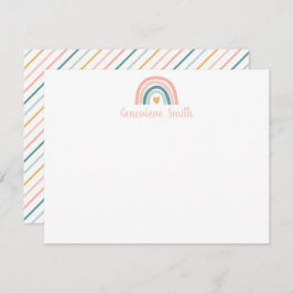 Boho Rainbow Stationery Mitteilungskarte