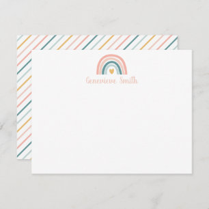 Boho Rainbow Stationery Mitteilungskarte