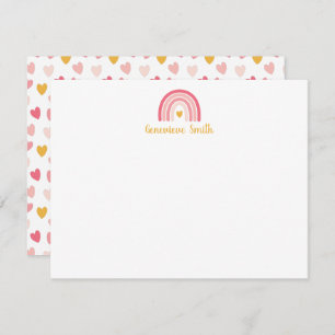Boho Rainbow Stationery Note Card Mitteilungskarte