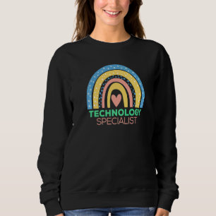 Boho Rainbow Steam Teacher Tech Squad Technology S Sweatshirt