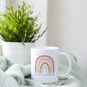 Boho Rainbow Tasse mit Individuelle Name in Pastel