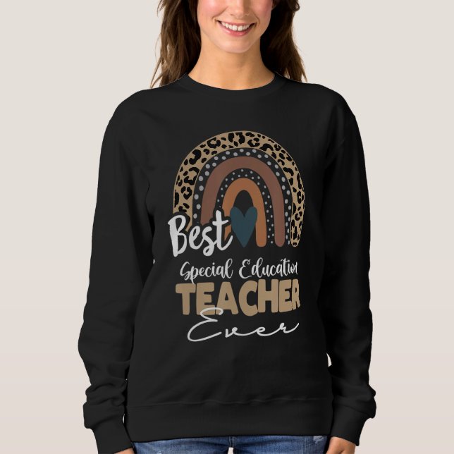 Boho Rainbow Teacher App für besondere Bildung Sweatshirt (Vorderseite)