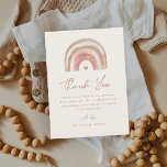 Boho Rainbow Terracotta Babydusche Dankeskarte<br><div class="desc">Boho Rainbow Terracotta Baby Dusche Danke Karte. Klicken Sie auf die Schaltfläche Bearbeiten/Personalisieren,  um dieses Design anzupassen.</div>