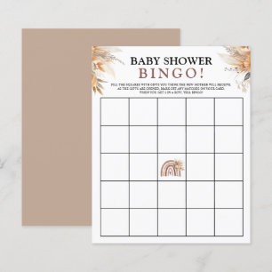 Boho Rainbow Theme Baby Shooter Bingo Game