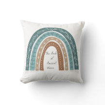 Boho Rainbow Throw Pillow