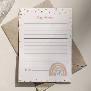 Boho Rainbow Time Capsule Note Card Dankeskarte