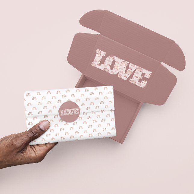 Boho Rainbow-Tissue Seidenpapier (Celebrate someone special with this boho rainbow tissue paper! )