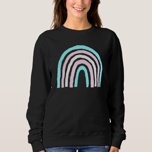 Boho Rainbow Trans Flag Pride Lbgtqia Sweatshirt (Vorderseite)