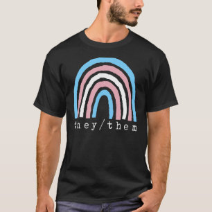 Boho Rainbow Trans Pronouns Sie sie Pride LBGTQI T-Shirt