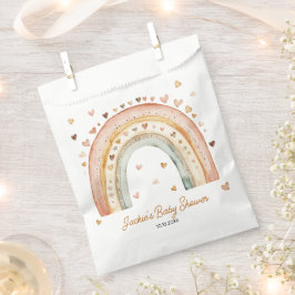 Boho Rainbow Watercolor Babydusche Geschenktütchen