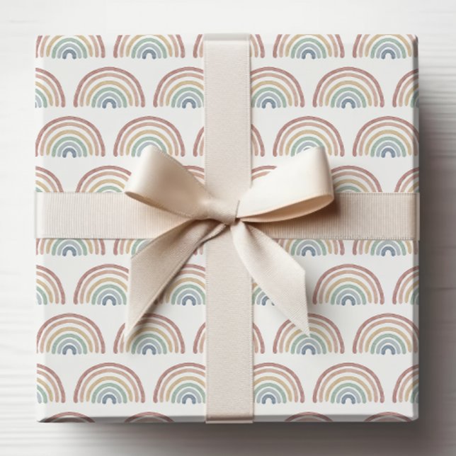 Boho Rainbow Wrapping Paper Geschenkpapier (Colorful Boho Rainbow Wrapping Paper by Painted Paperie
)