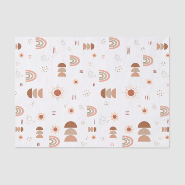 Boho Rainbow Wüstengewebe Seidenpapier (Vorderseite)