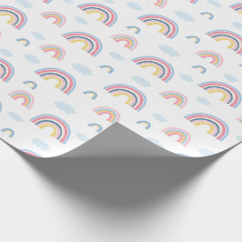 Boho Rainbows Pink Blue Hübsch Geschenkpapier