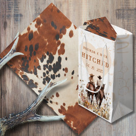 Boho Ranch Hitched Wedding Gift Bag Kleine Geschenktüte