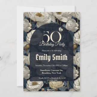 Boho Ranunculus Flower Custom Birthday Einladung