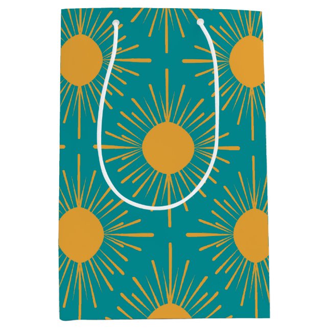 Boho Ray von Sun Turquoise Mittlere Geschenktüte (Vorderseite)