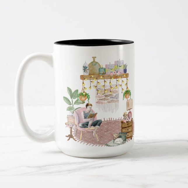 Boho Reading Room Tasse (Links)