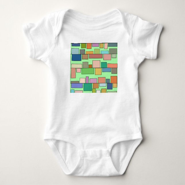 Boho Rectangle Baby Strampler (Vorderseite)