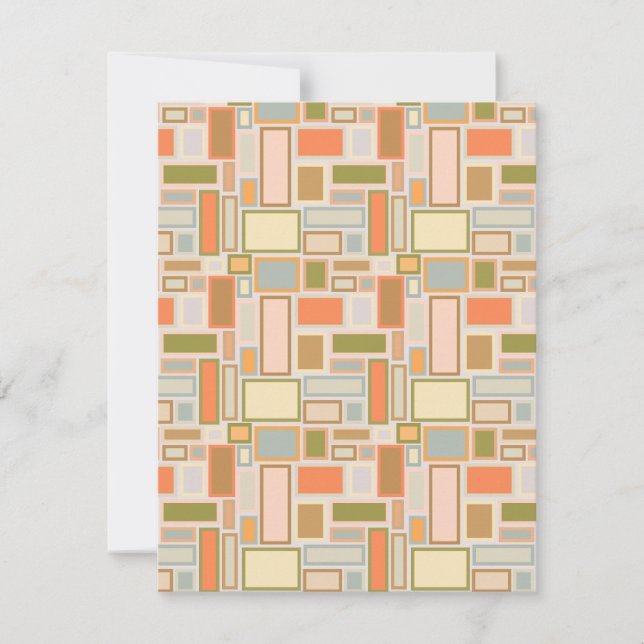 Boho Rectangle Mitteilungskarte (Vorderseite)