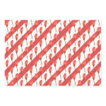 Boho Red Floral Watercolor