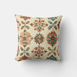 Boho red pattern kissen