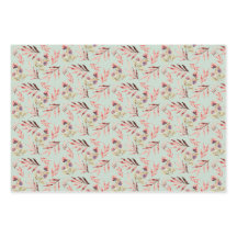 Boho Red Pink Green Watercolor Wildflocken