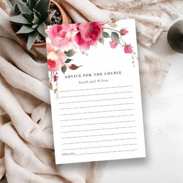 Boho Red Pink Rose Blume Polterabend Beratung (Von Creator hochgeladen)